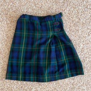 Lands’ End School Uniform Girls Plaid A-Line Skirt Size 6